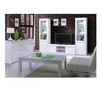 Table basse collection FABIO. Meuble type Design coloris blanc. Effet ultra tendance pour votre salon. 70 Blanc