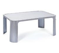 Table basse coloris argent en métal, 110 x 70 x 45 cm -PEGANE- Non Applicable