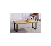 Table basse coloris noir - chêne nordique, Longueur 120 x largeur 60 x hauteur 43,50 cm
