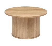 Atmosphera Table basse Colva – placage effet bois – plateau déperlant – Ø 70 x H 40 cm