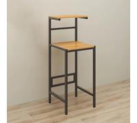 Table basse compacte avec support en métal - Support de rangement pour micro-ondes et mini réfrigérateur - Plateforme pour l'organisation de la cuisine (style 1)