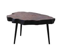 Table basse contemporaine en bois Live Edge - Table en bois naturel Wabi-Sabi avec pieds du milieu du siècle, mobilier unique de forme organique