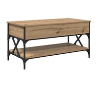 Table basse convertible - vidaXL - Chêne artisanal - 100x50x50 cm - Bois d'ingénierie - Plateau relevable