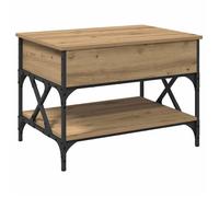vidaXL Table basse convertible Chêne artisanal Bois d'ingénierie 70x50x50 cm Plateau relevable
