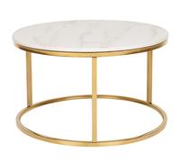 Table Basse Coral Effet Marbre Doré Beige