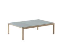 Muuto Table basse Couple 2 Plain-1 Wavy 120x84x35 cm Pale blue-oak