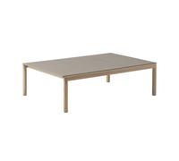 Muuto Table basse Couple 120x84x35 cm taupe, chêne PxHxP 84x35x120cm