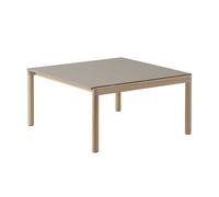 Muuto Table basse Couple 80x84x40 cm taupe, chêne PxHxP 84x40x80cm