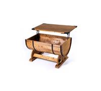 Table basse - CREATIVE COOPER - SKB_3W - Wengé - Bois massif - Plateau réglable