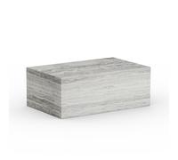 Table Basse Cubism Grand Travertin Argent