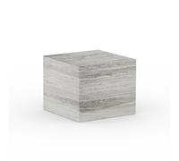 Table Basse Cubism Petit Travertin Argent
