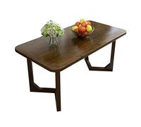 Table Basse D'Appoint Maison Table Basse Rectangulaire Simple en Bambou avec Base V D'appoint De Bureau À La Maison Chambre Salon Thé Chambre Moderne(Walnut)