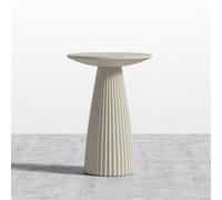 Table basse d'appoint ronde en métal pour canapé, table d'appoint de canapé de forme unique pour la maison, la salle à manger ou le salon, fabriquée à la main, table basse de style moderne (blanc)