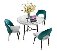 Table basse de conférence avec chaise, table et chaise, table ronde, canapé, siège, salle à manger, restaurant, balcon, cuisine, magasin (bleu + vert, 4 chai