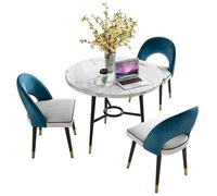 Table basse de conférence avec chaise, table et chaise, table ronde, canapé, siège, salle à manger, restaurant, balcon, cuisine, magasin (bleu + vert, 4 chai