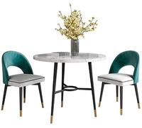 Table basse de conférence avec chaise, table et chaise, table ronde, canapé, siège, salle à manger, restaurant, balcon, cuisine, magasin (bleu + vert, 4 chai