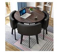 Table basse de conférence avec ensemble de chaises, table de réunion ronde et chaise combo pour bureau, réception, vente, négociation, réunions en magasin - Design élégant et fonctionnel