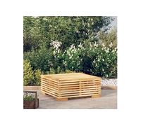 vidaXL Table Basse de Jardin Table d'Appoint Table Basse de Terrasse Meuble de Patio Extérieur 69,5x69,5x31 cm Bois Massif 319162