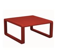 - Table basse de jardin en aluminium 80x80 cm Tonio rouge