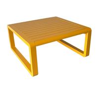 Table basse de jardin Tonio miel - Aluminium - 80 x 80 cm - Plateau à latte