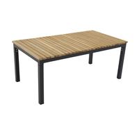 Table Basse de Jardin "Brasilia" 110cm Naturel & Noir