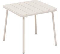 Table basse de jardin carré PHUKET Argile 45 x 41 cm - Acier traité époxy Hespéride