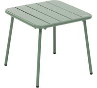 Table basse de jardin carré PHUKET Vert olive 45 x 41 cm - Acier traité époxy Hespéride