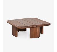 Table Basse De Jardin Carrée 70x70 Cm En Bois D'acacia Famara Brun Acacia