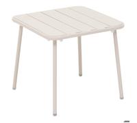 Table basse de jardin carrée ""Phuket"" argile en acier traité en époxy - Hespéride