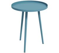 Table Basse De Jardin D'appoint Design Scandinave Ø 40 X 50h Cm Acier Époxy Bleu