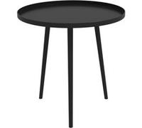 Outsunny Table basse de jardin d'appoint design scandinave Ø 40 x 50H cm acier époxy bord rond Noir