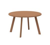 Outsunny Table basse ronde petite – cadre métal, patins antidérapants, Ø 70 x 42 cm, orange