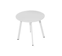 Table basse de jardin en acier Massai 40 cm blanc