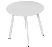 Table Basse De Jardin En Acier Massai 40 Cm Blanc