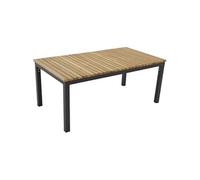 Venture Home - Table basse de jardin en alu et teck Brasilia noir Noir