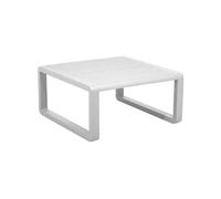 Proloisirs - Table basse de jardin en aluminium 80x80 cm Tonio blanc Blanc G