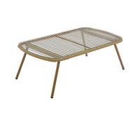 Table basse de jardin en résine tressée - Naturel clair - LOUSINI de MYLIA