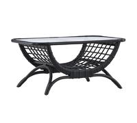Table Basse de Jardin en Rotin "Moana" 95cm Noir
