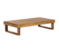 Beliani Table Basse de Jardin en Bois d'Acacia Certifié 110 x 60 cm Bois Clair Marettimo