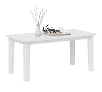 Table Basse de Jardin Outsunny, Table de Jardin HDPE Tous Temps, Table rectangulaire d'extérieur avec Plateau à lamelles pour Patio, Balcon, 91 x 44 x 42 cm, Blanc