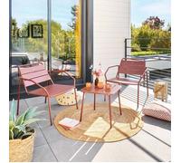 Table basse de jardin Phuket 45x45cm acajou - Hespéride