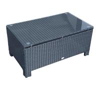 Table basse jardin résine tressée