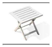 City Garden Table basse de jardin pliante Marius aluminium 43 x 43 x 40 cm Blanc