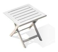 Table basse de jardin pliante Marius aluminium blanc L.43 x l.43 x H.40 cm City Garden