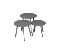 Table basse de jardin - PROLOISIRS - Massaï - ø 50 cm - Gris - Métal