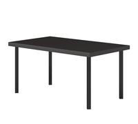 Table Basse De Jardin Rectangulaire Dim. 95 X 55 X 46 Cm Métal Plateau Effet Grain De Bois