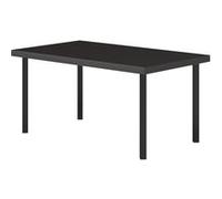 Table basse de jardin - Outsunny - rectangulaire - effet grain de bois - cadre en métal - 95 x 55 x 46 cm - noir
