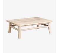 Table Basse De Jardin Rectangulaire En Bois De Teck (120x80 Cm) Narel Marron Bois Naturel Multicolore