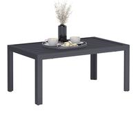 Table basse de jardin rectangulaire - Outsunny - cadre en acier, plateau à lattes - 101,5 x 61 x 46 cm - gris