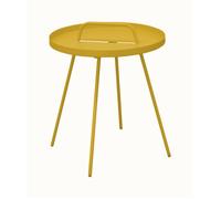 Table basse de jardin ronde acier cataphorèse - Flower - Ø 44 cm